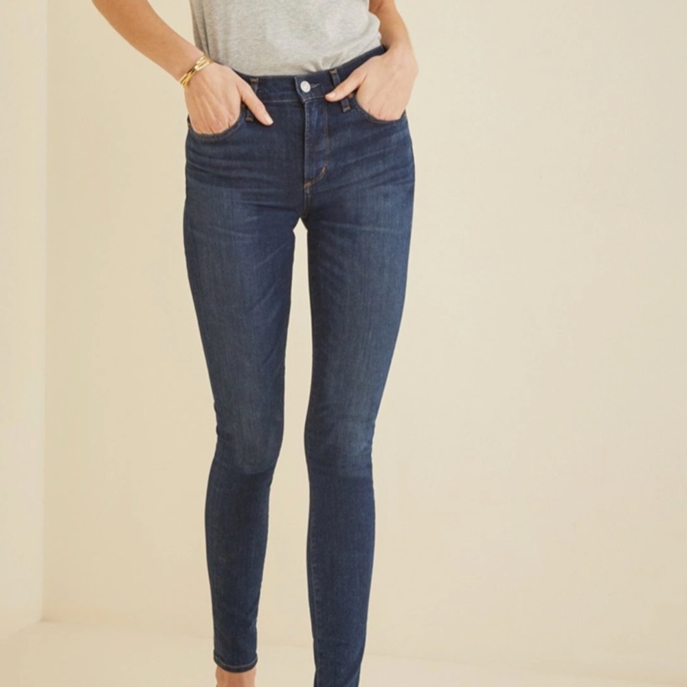 NWT AGolde Sophie Regular length jeans in lapis, so. 24